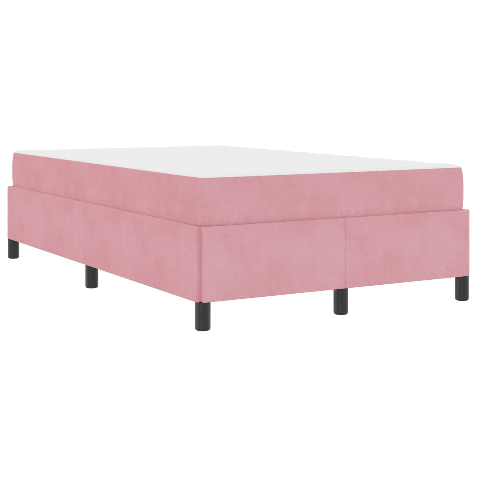 Cadre de lit avec matelas Rose 120 x 200 cm tissu - XIOS