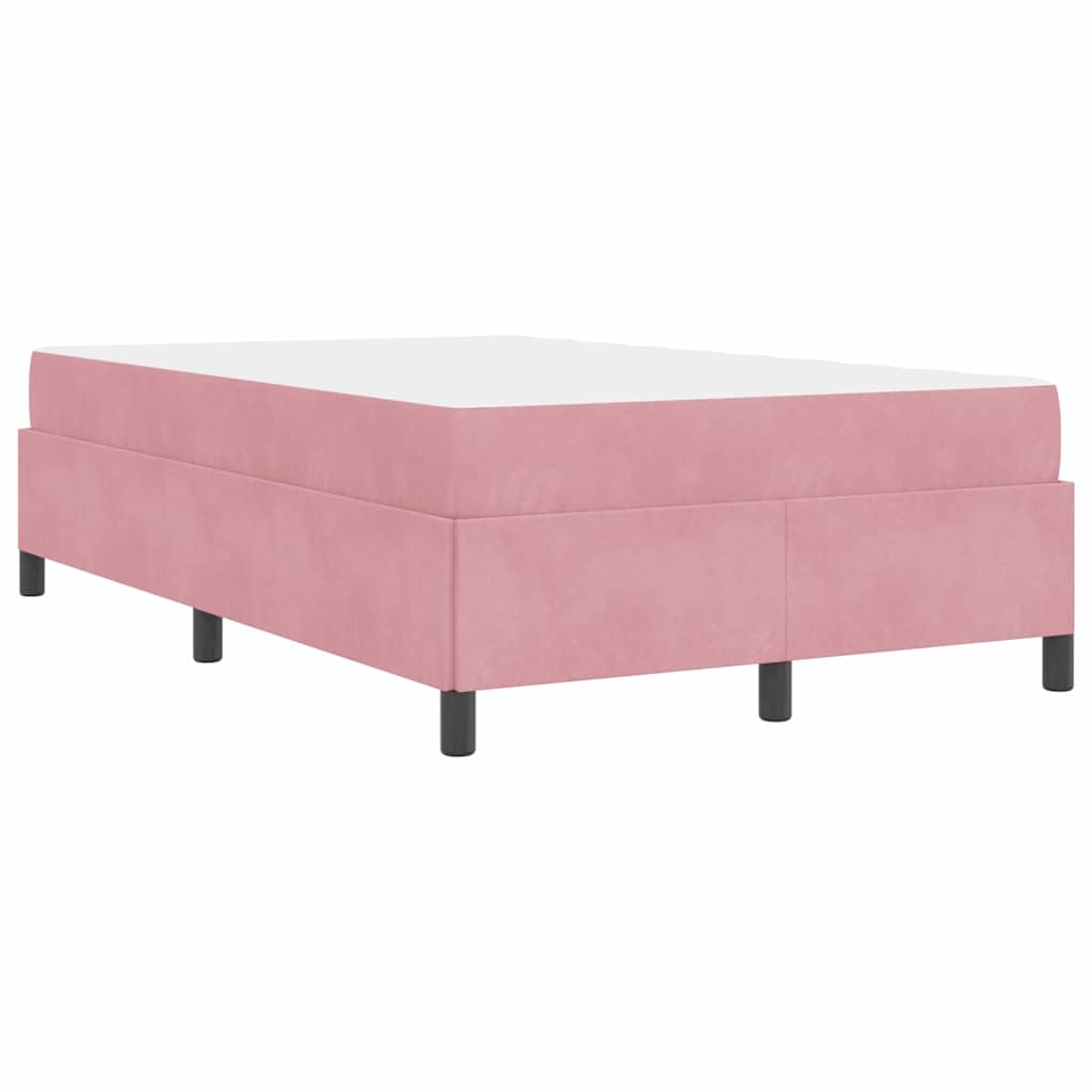 Cadre de lit avec matelas Rose 120 x 200 cm tissu - XIOS