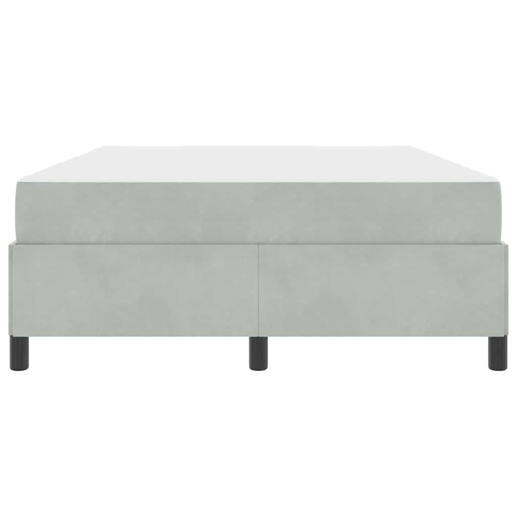 Cadre de lit avec matelas Gris clair 140 x 190 cm tissu - XIOS