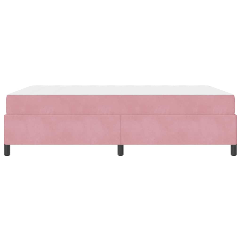 Cadre de lit avec matelas Rose 140 x 190 cm tissu - XIOS