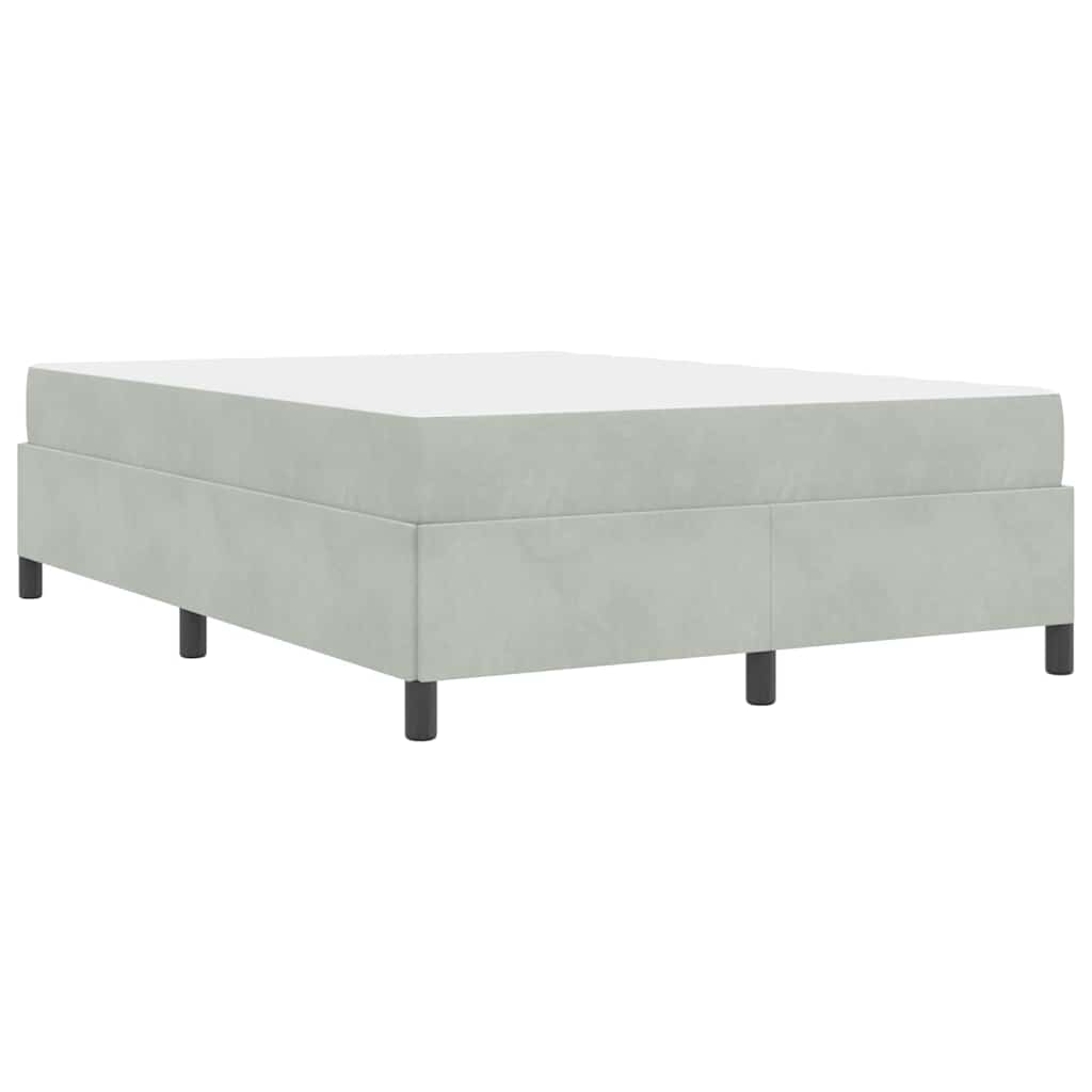 Cadre de lit avec matelas Gris clair 140 x 200 cm tissu - XIOS