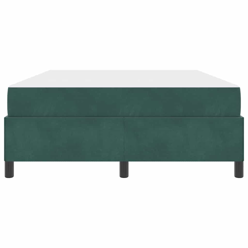 Cadre de lit avec matelas Vert foncé 140 x 200 cm tissu - XIOS