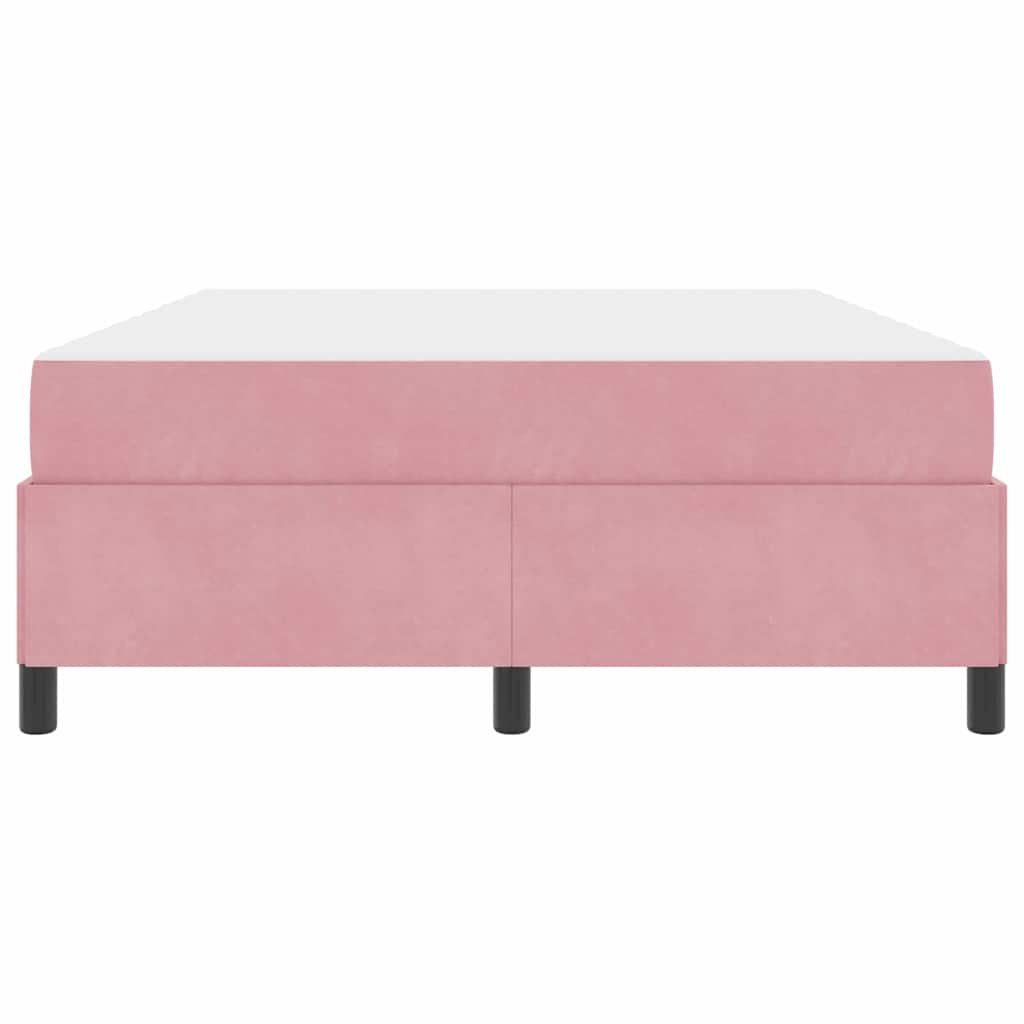 Cadre de lit avec matelas Rose 140 x 200 cm tissu - XIOS