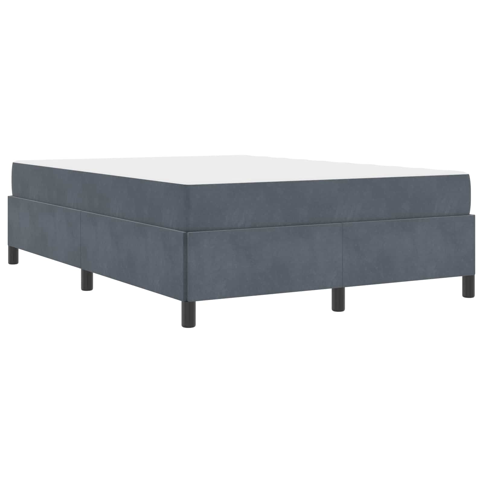 Cadre de lit avec matelas Gris foncé 160 x 200 cm tissu - XIOS