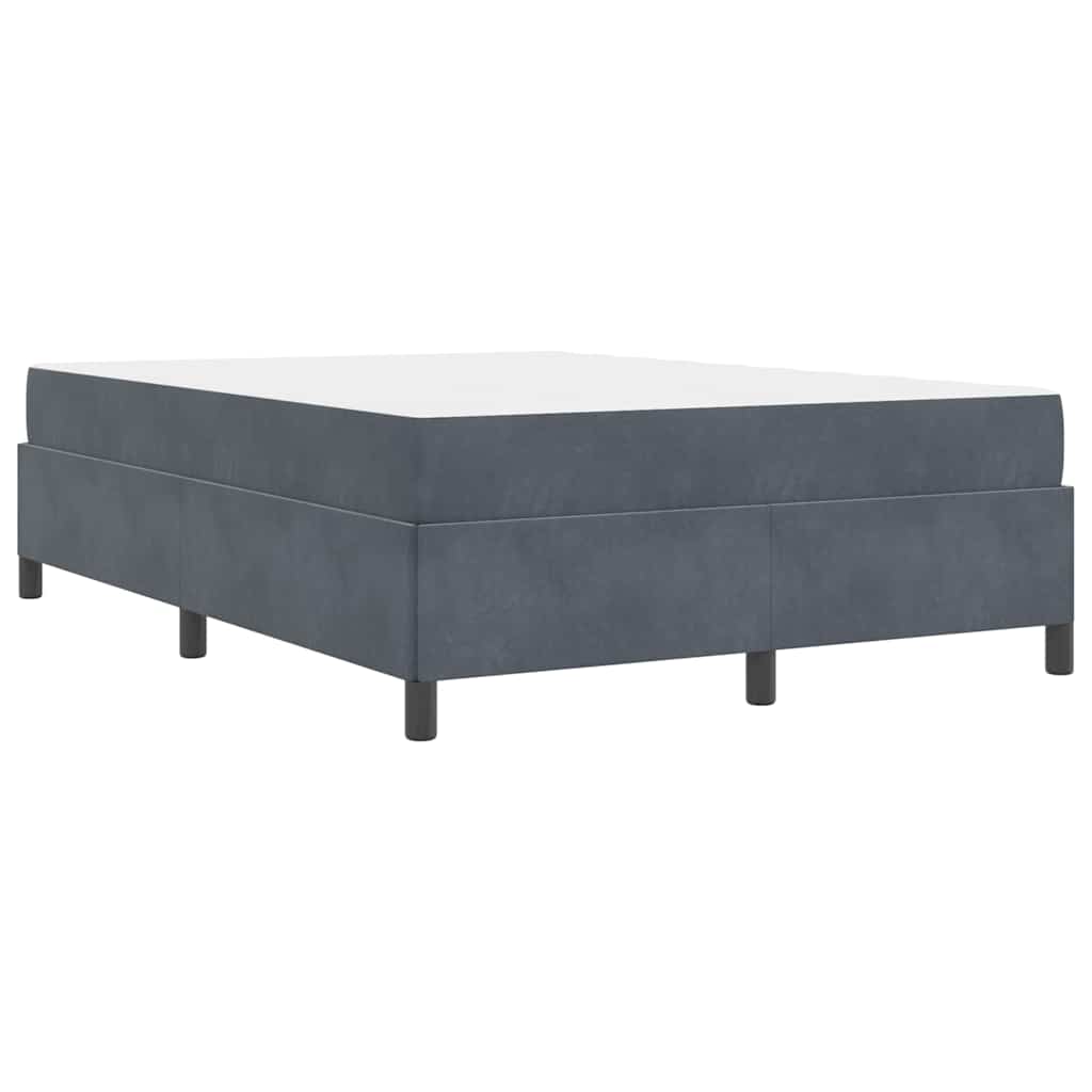 Cadre de lit avec matelas Gris foncé 160 x 200 cm tissu - XIOS