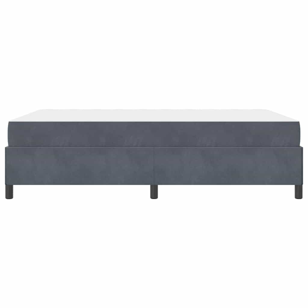 Cadre de lit avec matelas Gris foncé 160 x 200 cm tissu - XIOS