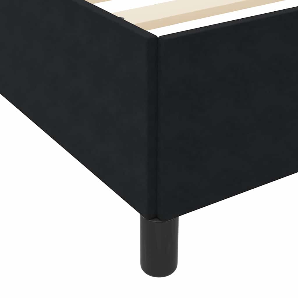 Cadre de lit avec matelas Noir 160 x 200 cm tissu - XIOS