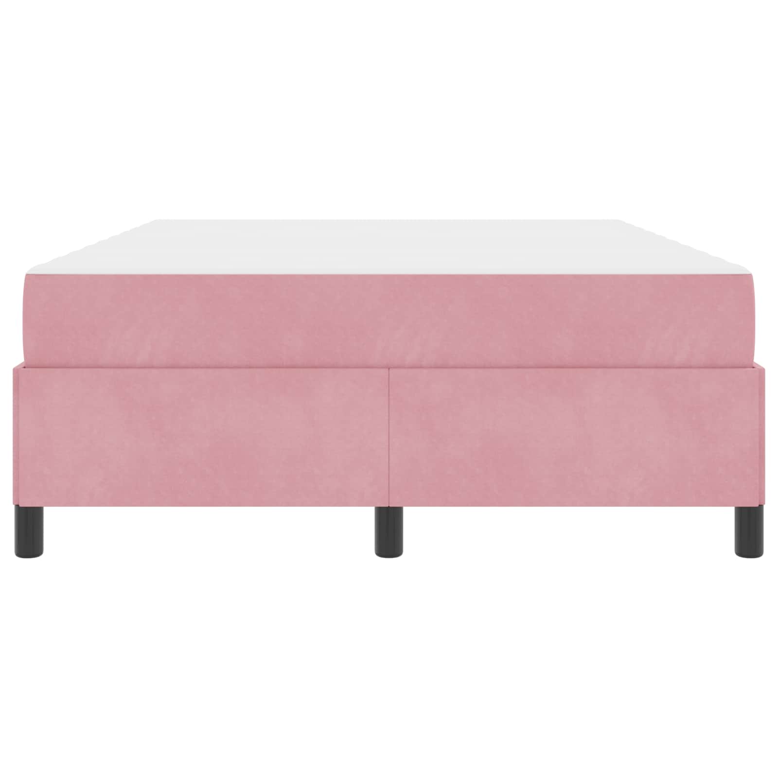 Cadre de lit avec matelas Rose 160 x 200 cm tissu - XIOS