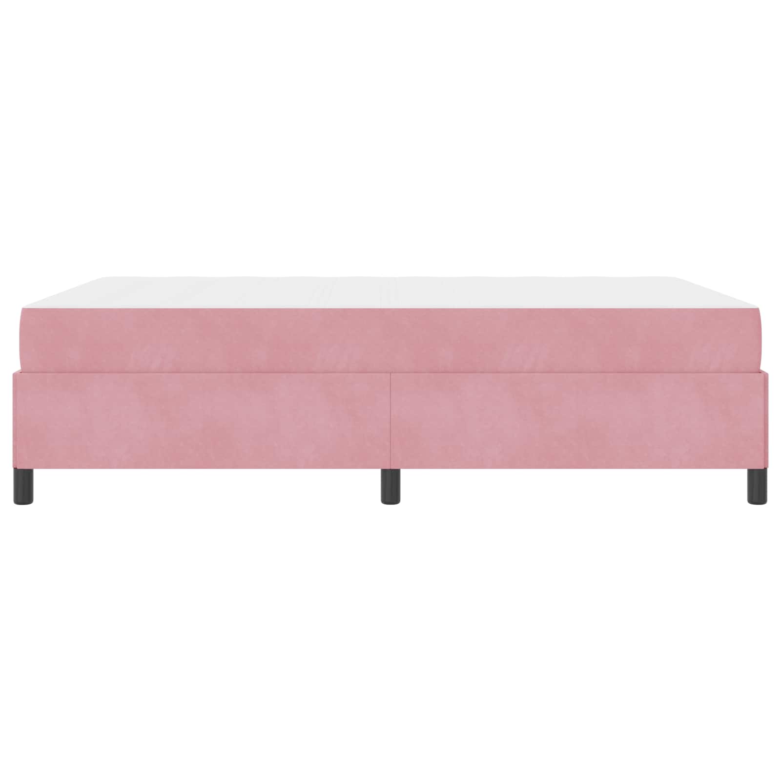 Cadre de lit avec matelas Rose 160 x 200 cm tissu - XIOS