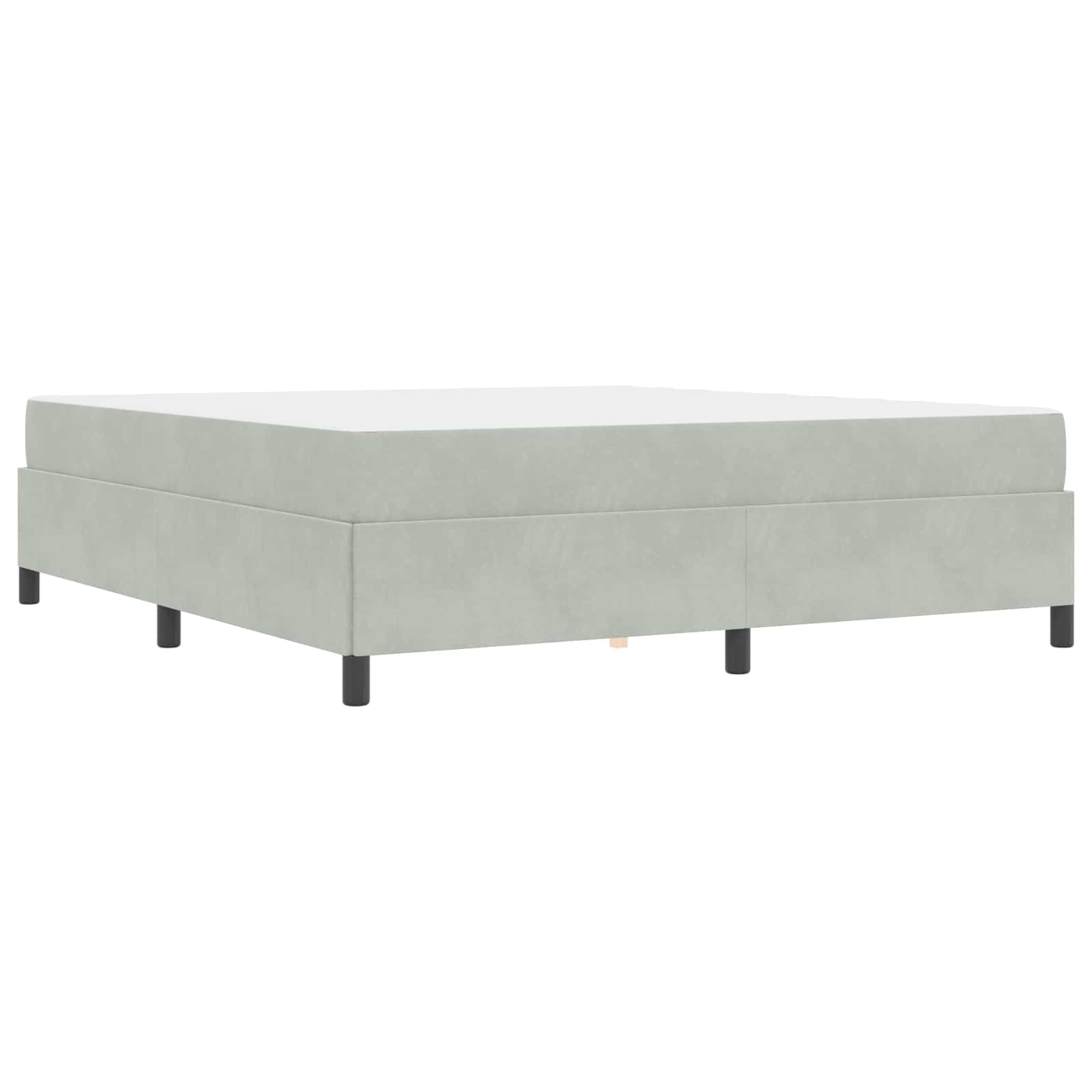 Cadre de lit avec matelas Gris clair 180 x 200 cm tissu - XIOS