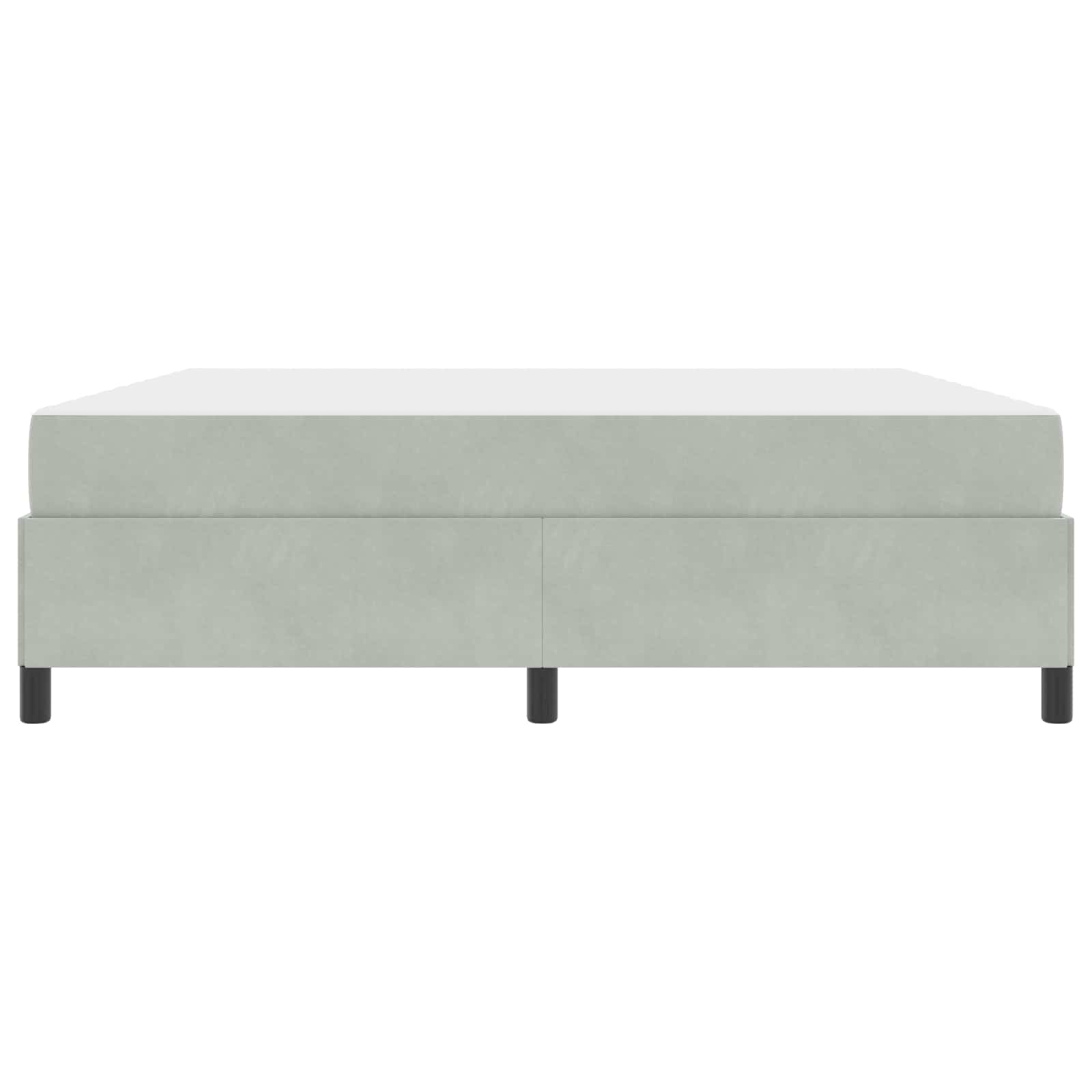 Cadre de lit avec matelas Gris clair 180 x 200 cm tissu - XIOS