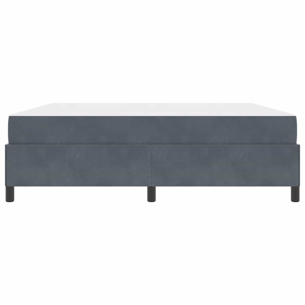 Cadre de lit avec matelas Gris foncé 180 x 200 cm tissu - XIOS