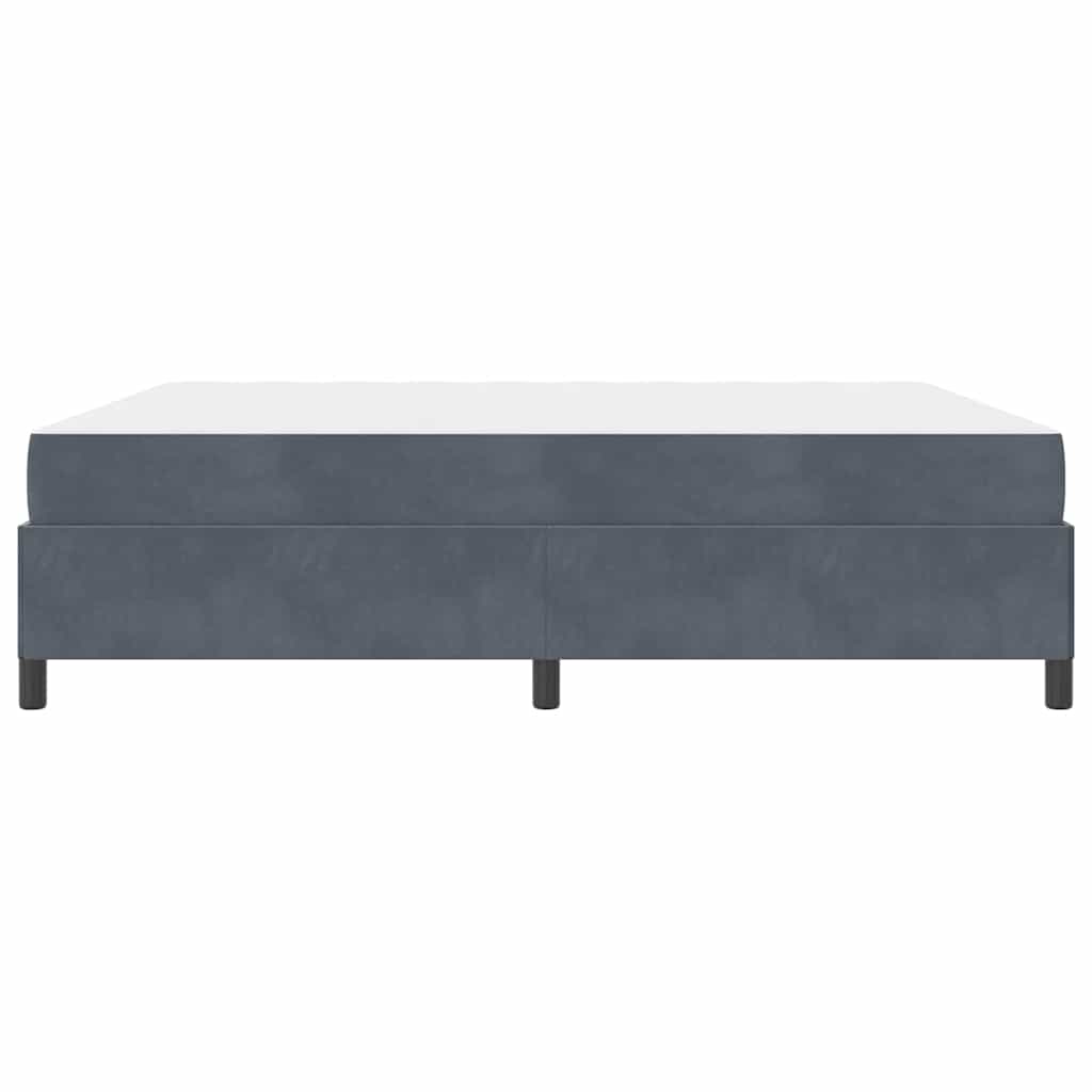 Cadre de lit avec matelas Gris foncé 180 x 200 cm tissu - XIOS