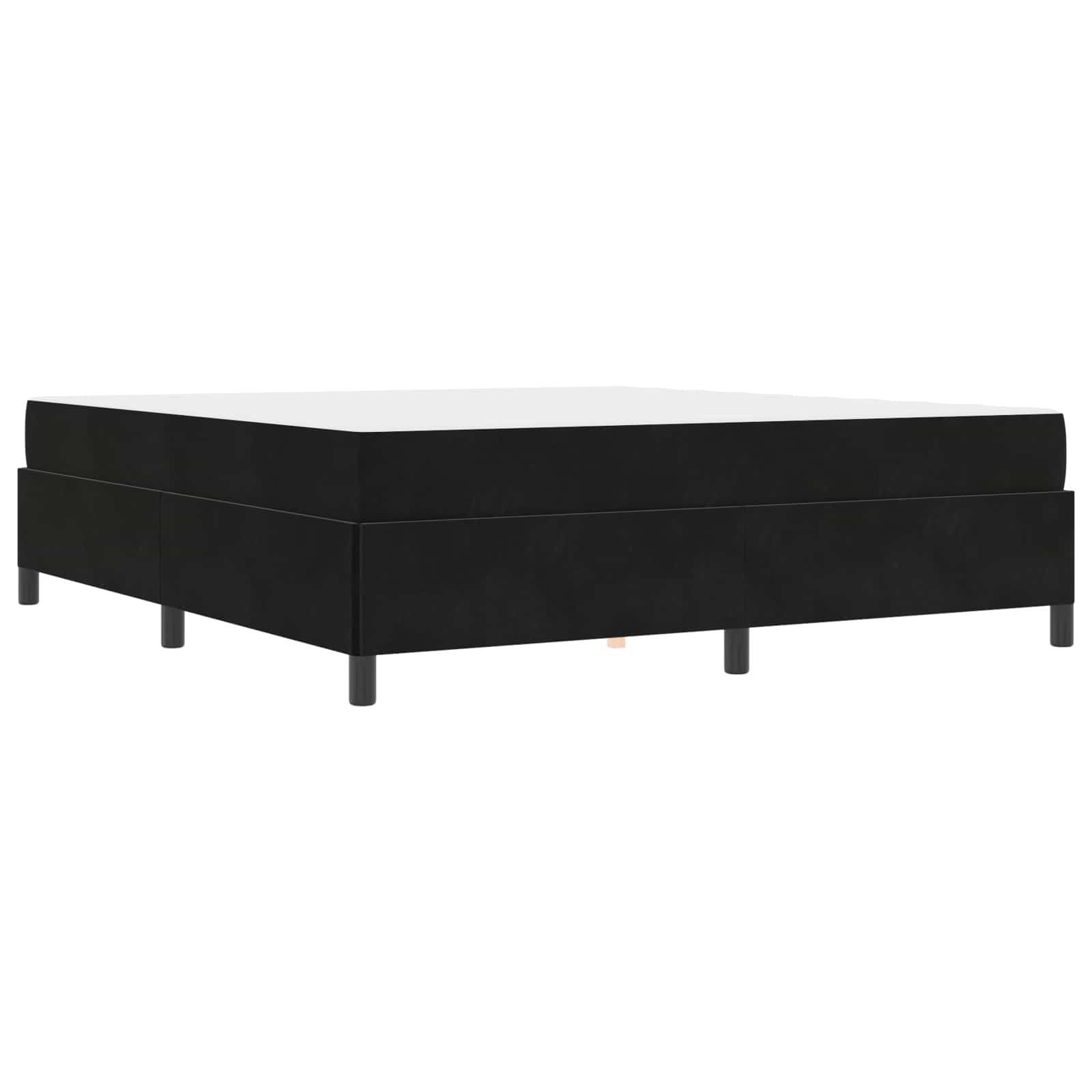 Cadre de lit avec matelas Noir 180 x 200 cm tissu - XIOS