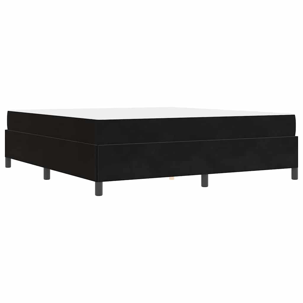 Cadre de lit avec matelas Noir 180 x 200 cm tissu - XIOS