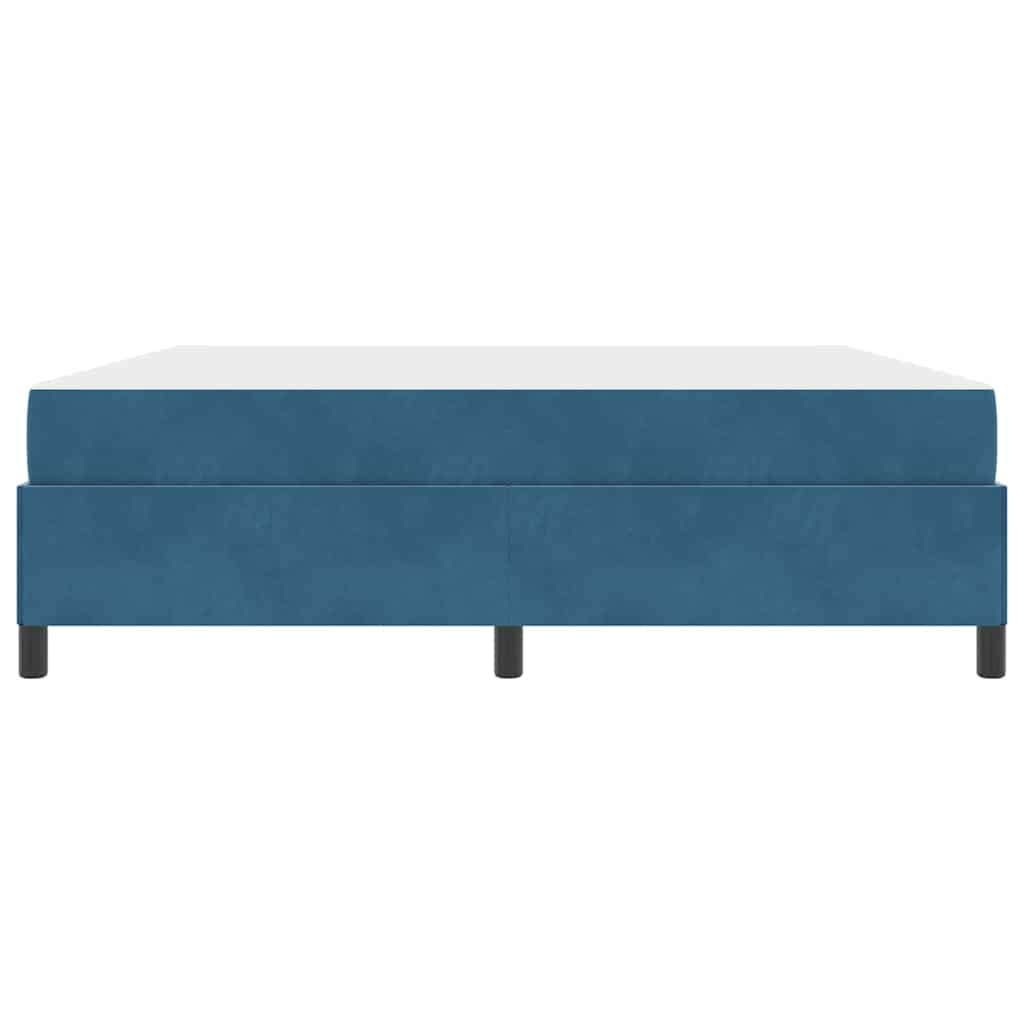 Cadre de lit avec matelas Bleu foncé 180 x 200 cm tissu - XIOS
