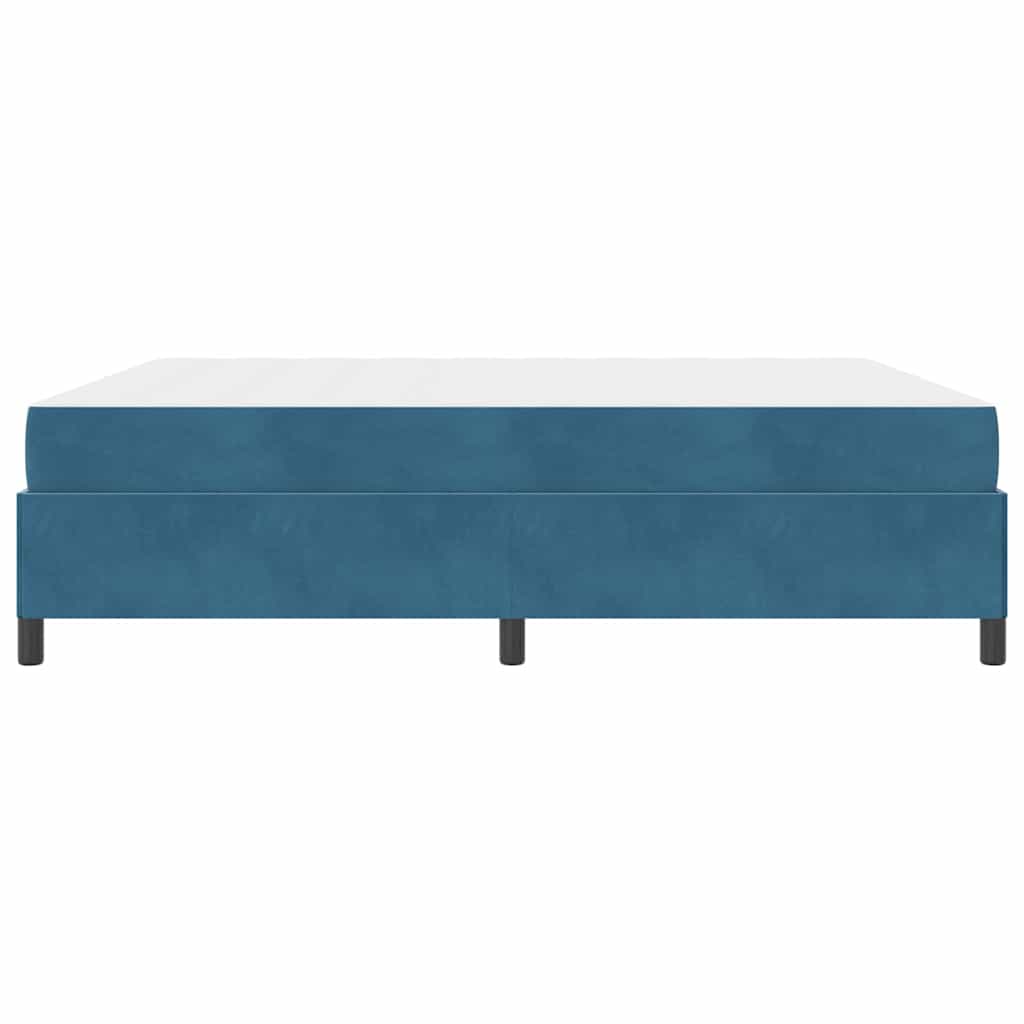 Cadre de lit avec matelas Bleu foncé 180 x 200 cm tissu - XIOS