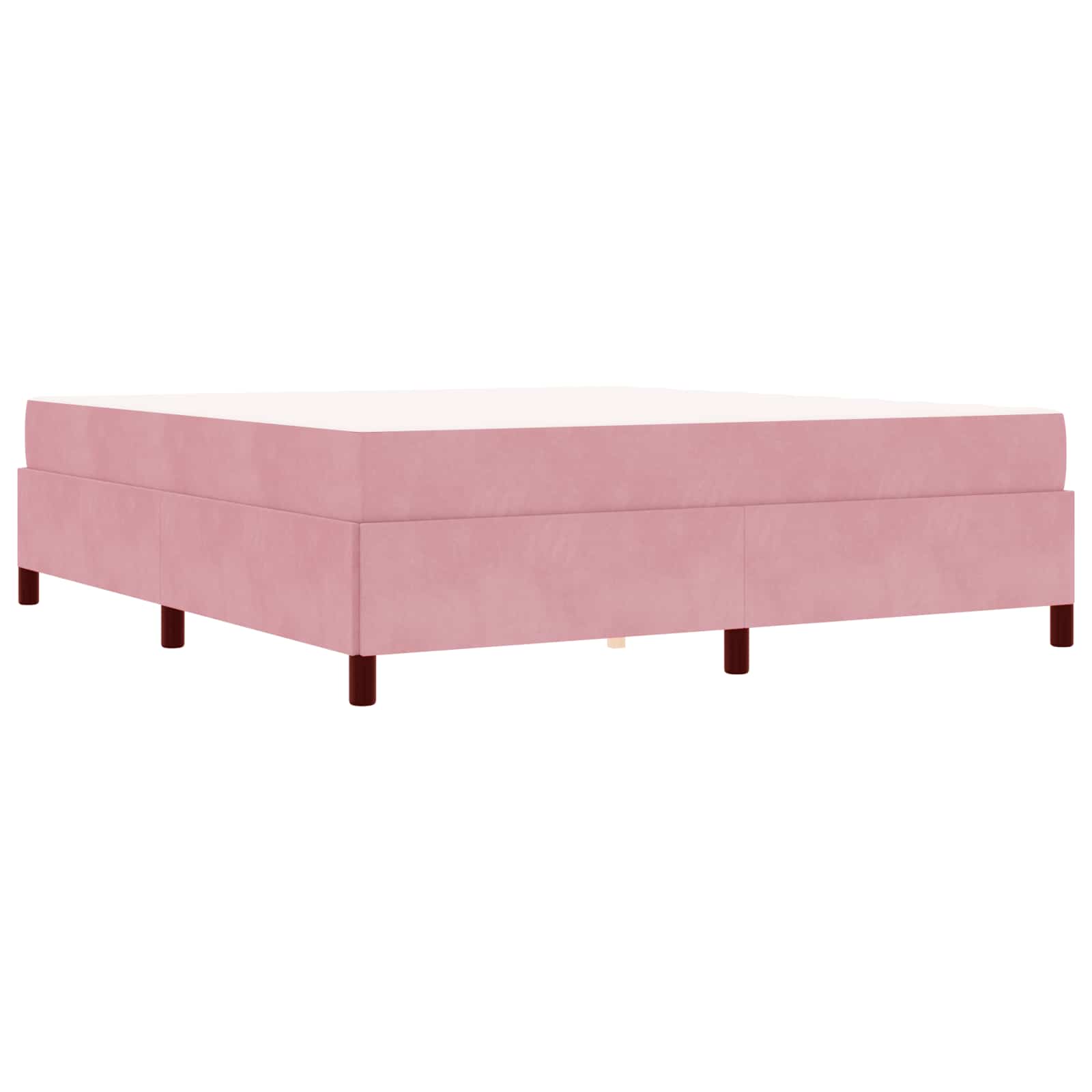 Cadre de lit avec matelas Rose 180 x 200 cm tissu - XIOS