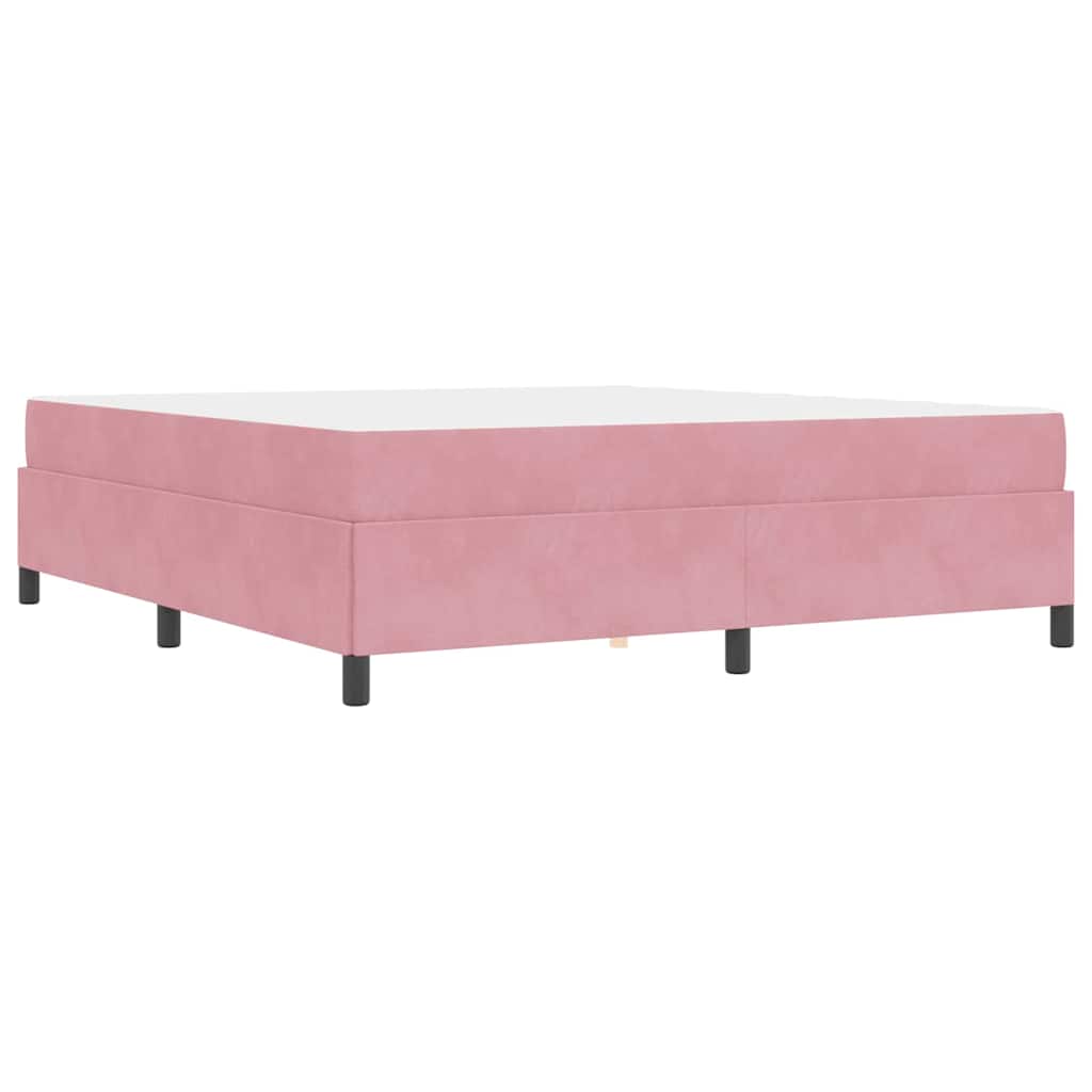 Cadre de lit avec matelas Rose 180 x 200 cm tissu - XIOS