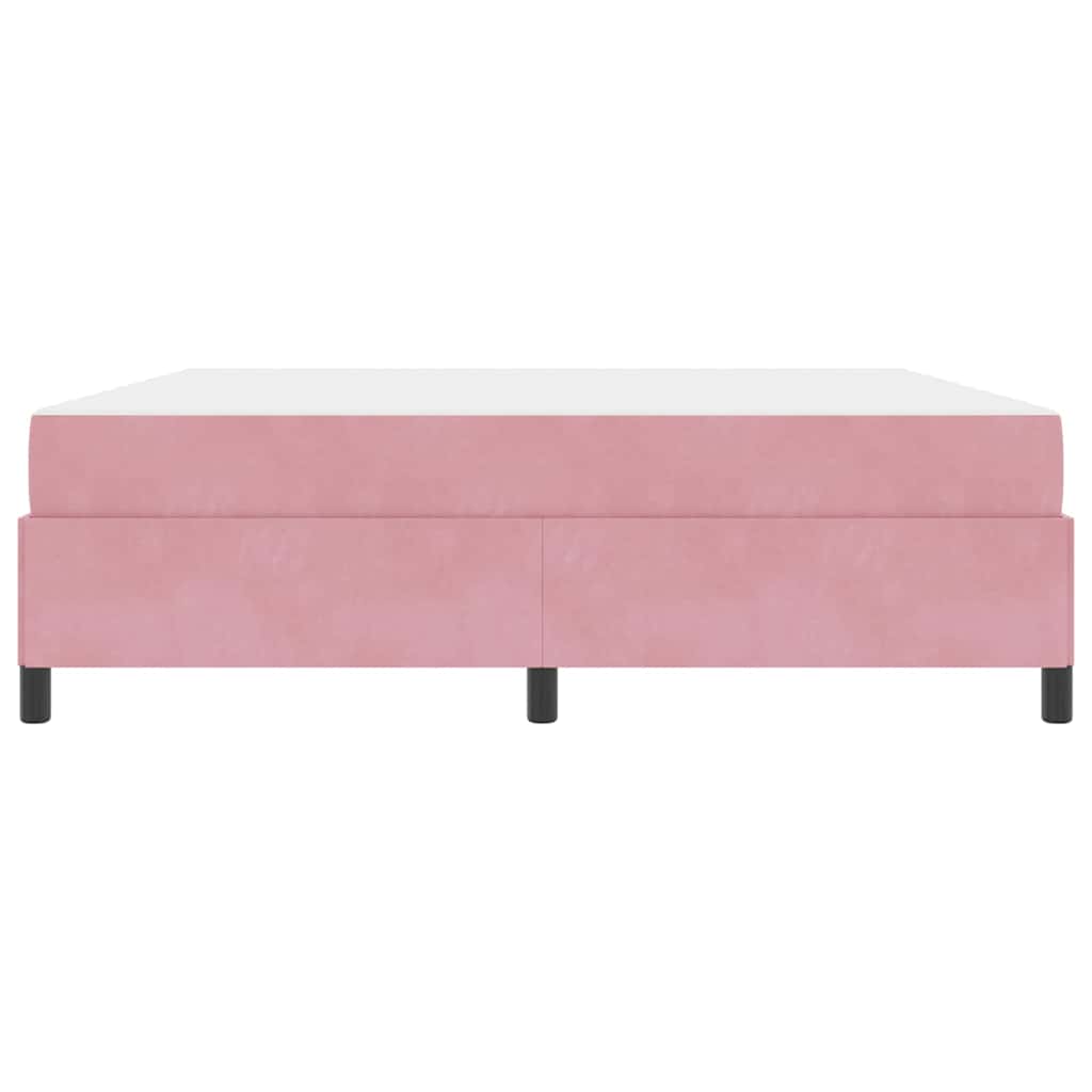 Cadre de lit avec matelas Rose 180 x 200 cm tissu - XIOS