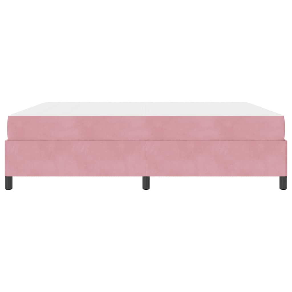 Cadre de lit avec matelas Rose 180 x 200 cm tissu - XIOS