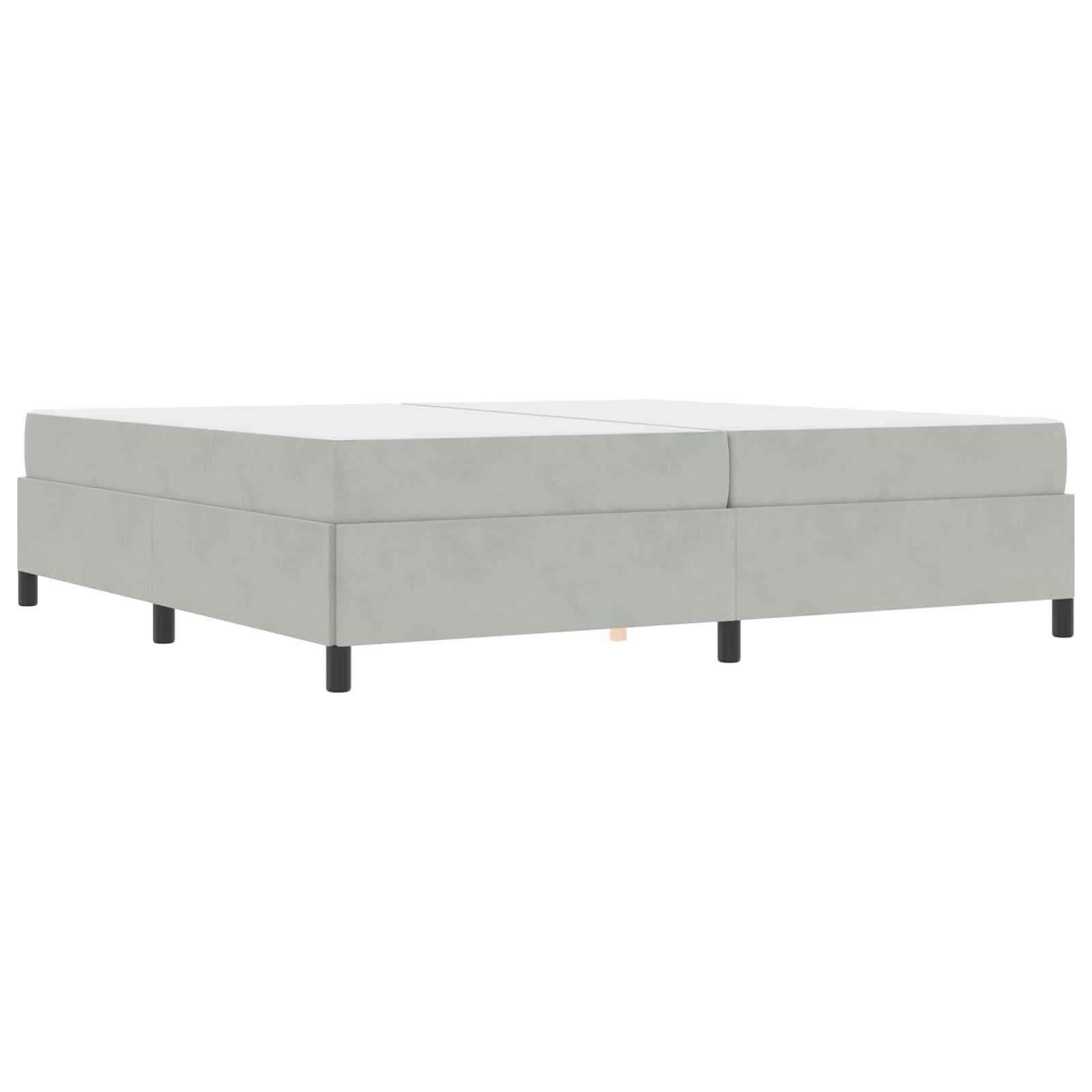 Cadre de lit Gris clair 200 x 200 cm tissu - XIOS