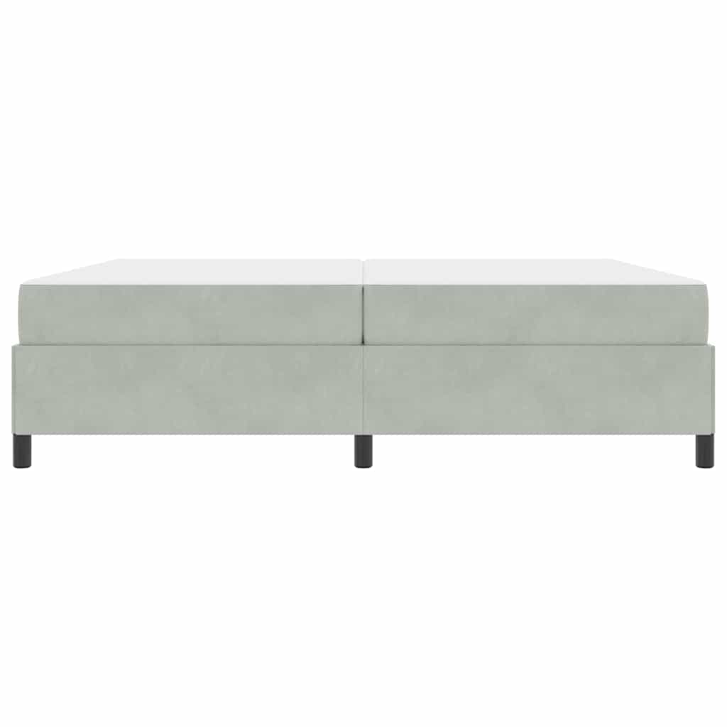 Cadre de lit Gris clair 200 x 200 cm tissu - XIOS