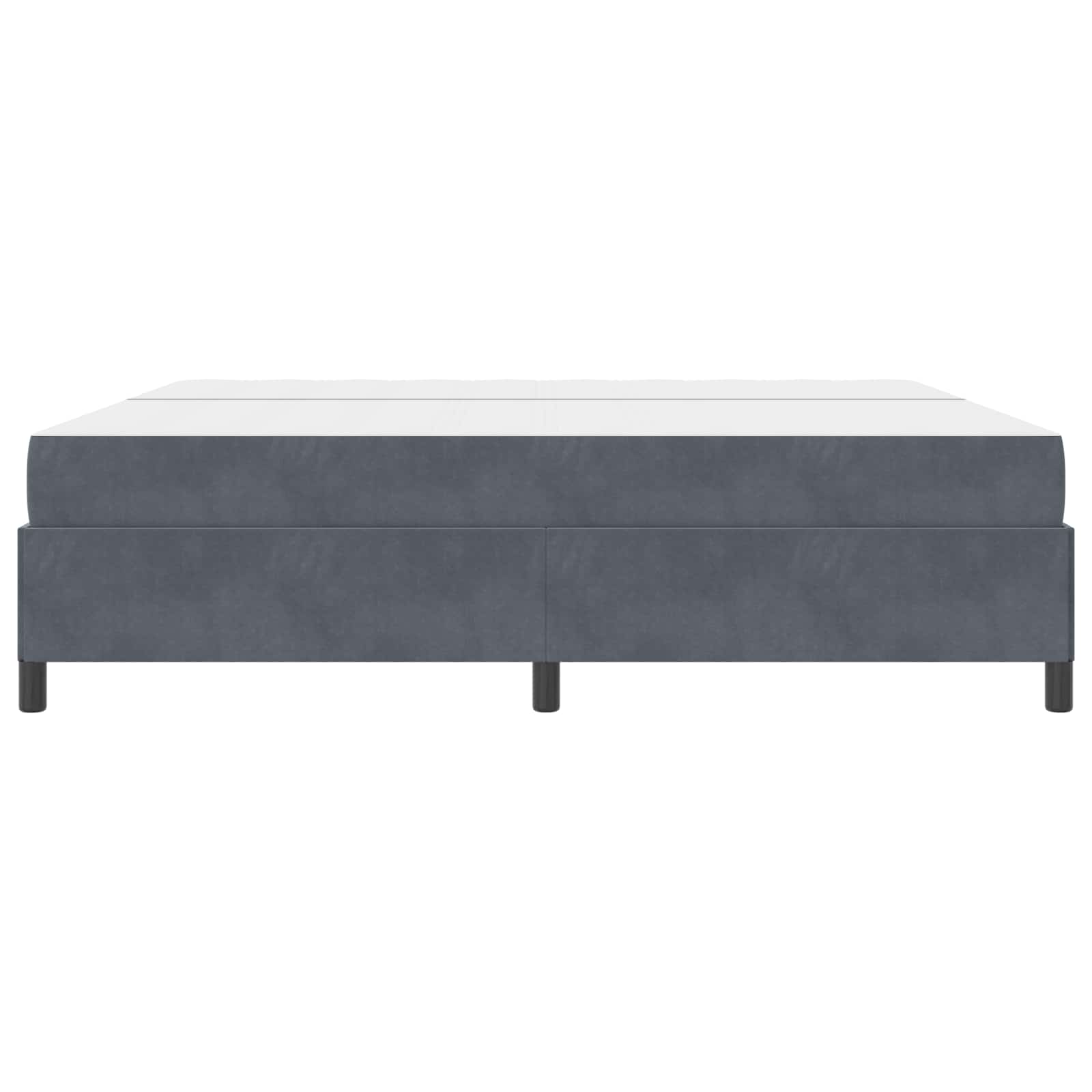Cadre de lit avec matelas Gris foncé 200 x 200 cm tissu - XIOS