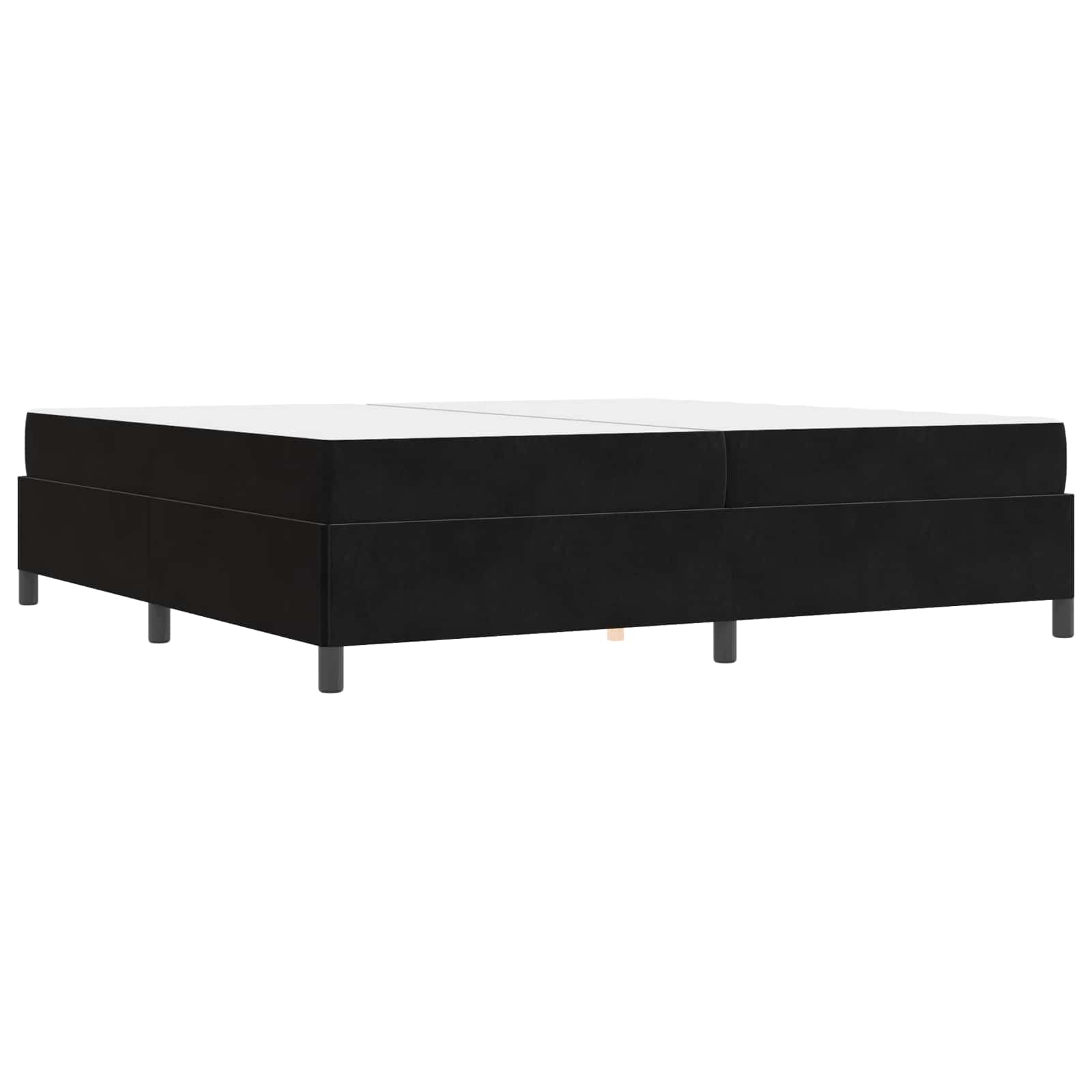 Cadre de lit avec matelas Noir 200 x 200 cm tissu - XIOS