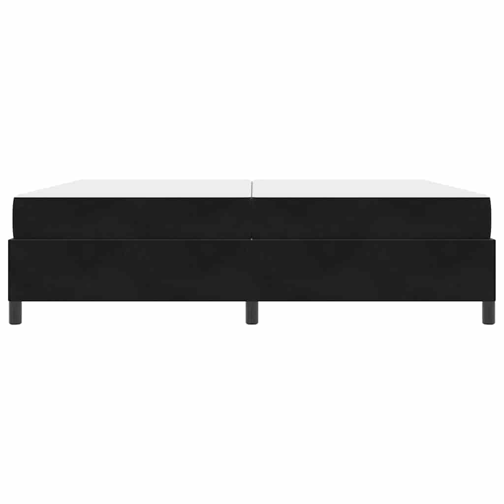 Cadre de lit avec matelas Noir 200 x 200 cm tissu - XIOS