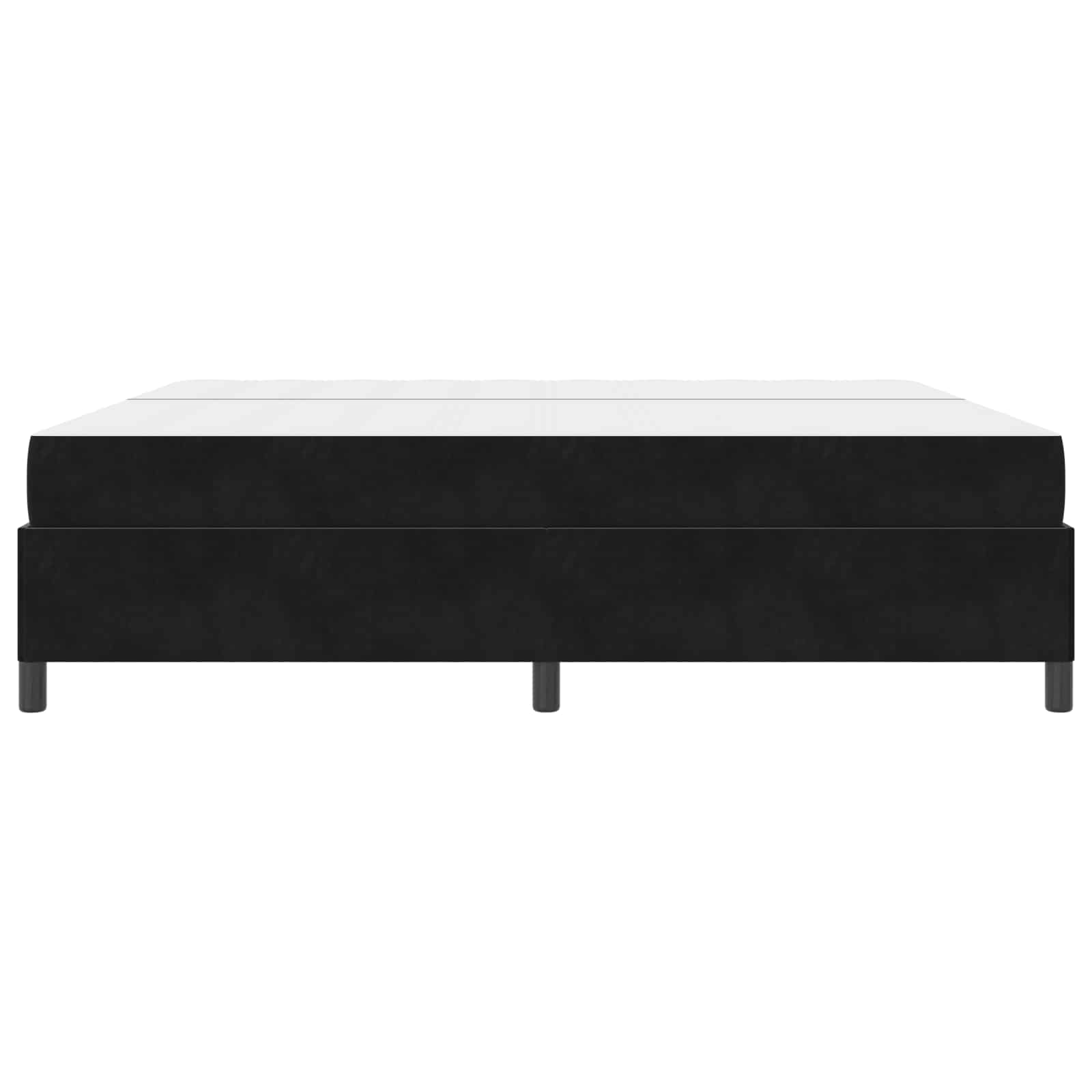Cadre de lit avec matelas Noir 200 x 200 cm tissu - XIOS
