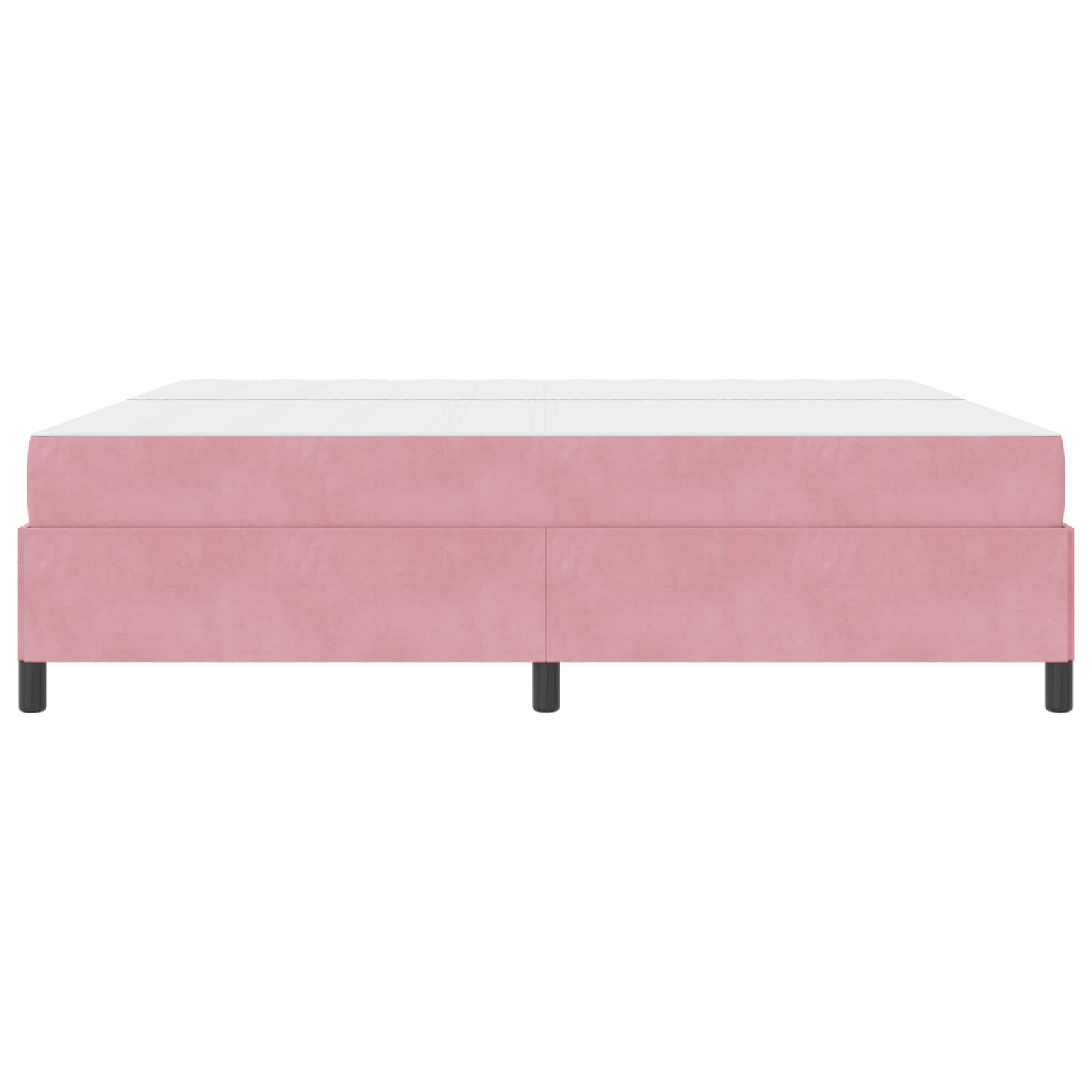 Cadre de lit avec matelas Rose 200 x 200 cm tissu - XIOS