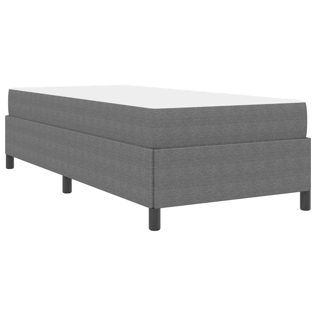 Cadre de lit avec matelas Gris clair 80 x 200 cm tissu - XIOS