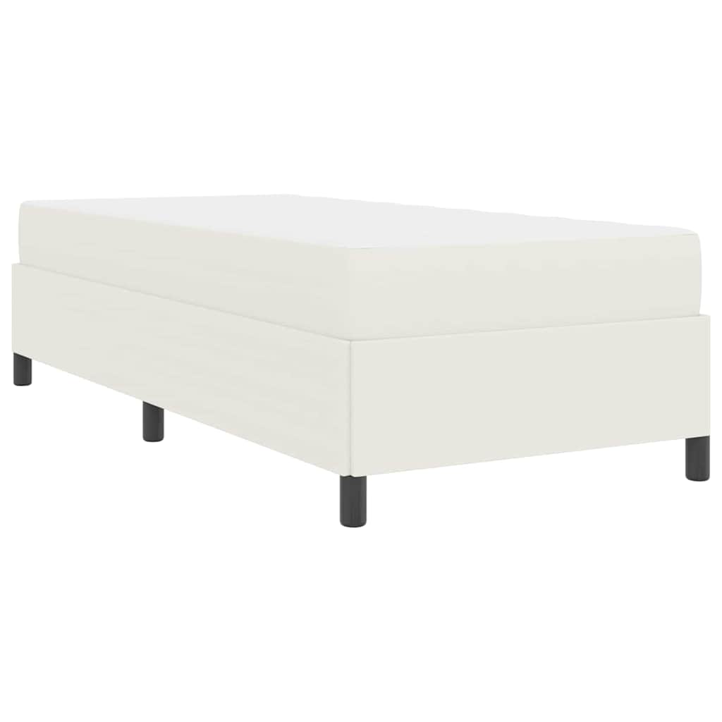 Cadre de lit avec matelas Crème 80 x 200 cm tissu - XIOS