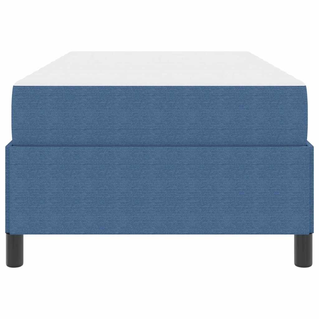 Cadre de lit avec matelas Bleu 90 x 200 cm tissu - XIOS
