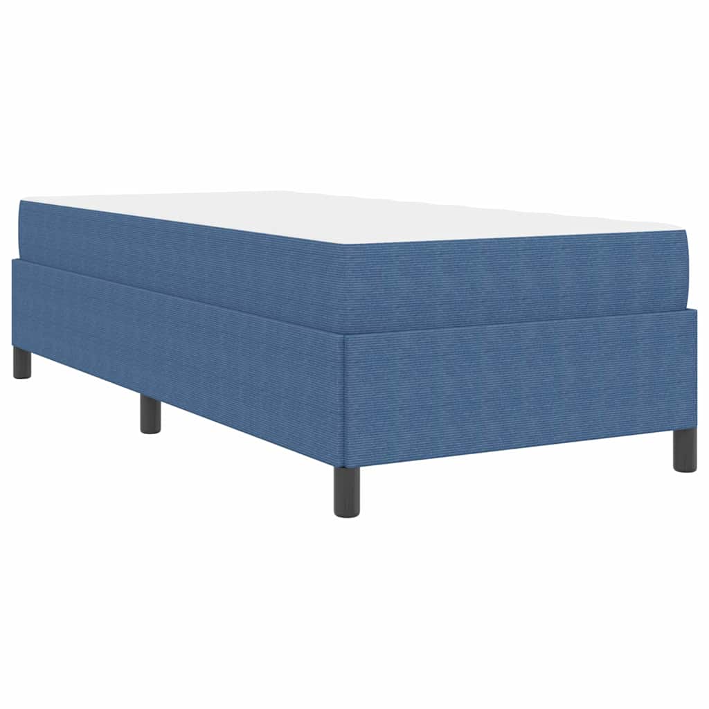 Cadre de lit avec matelas Bleu 100 x 200 cm tissu - XIOS