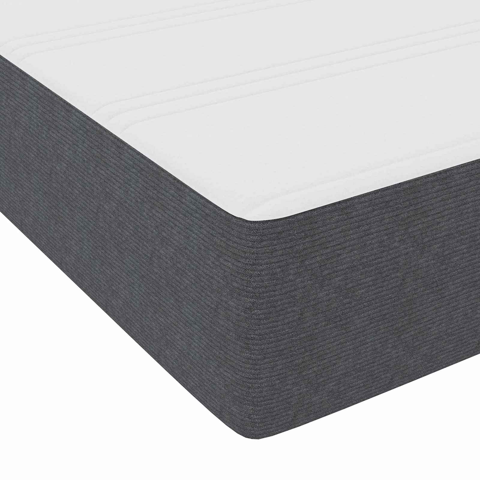 Cadre de lit avec matelas Gris foncé 120 x 190 cm tissu - XIOS