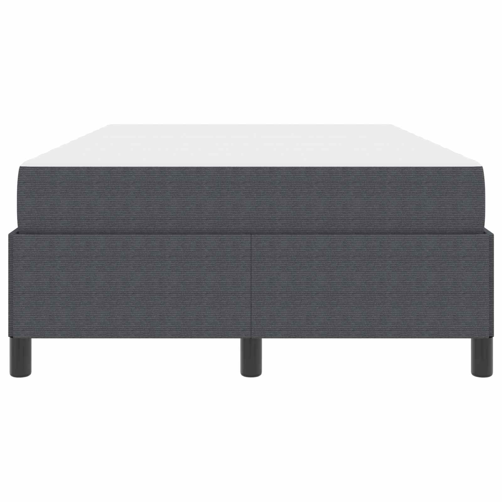 Cadre de lit avec matelas Gris foncé 120 x 190 cm tissu - XIOS