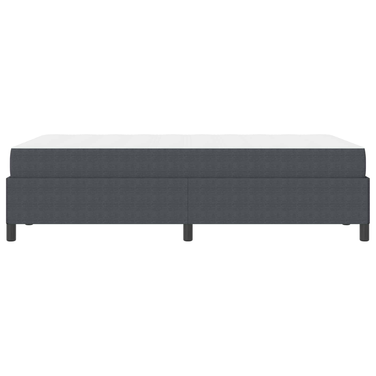 Cadre de lit avec matelas Gris foncé 120 x 190 cm tissu - XIOS