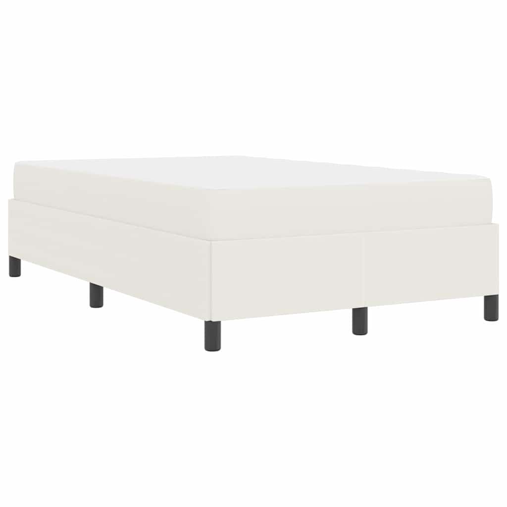 Cadre de lit avec matelas Crème 120 x 190 cm tissu - XIOS