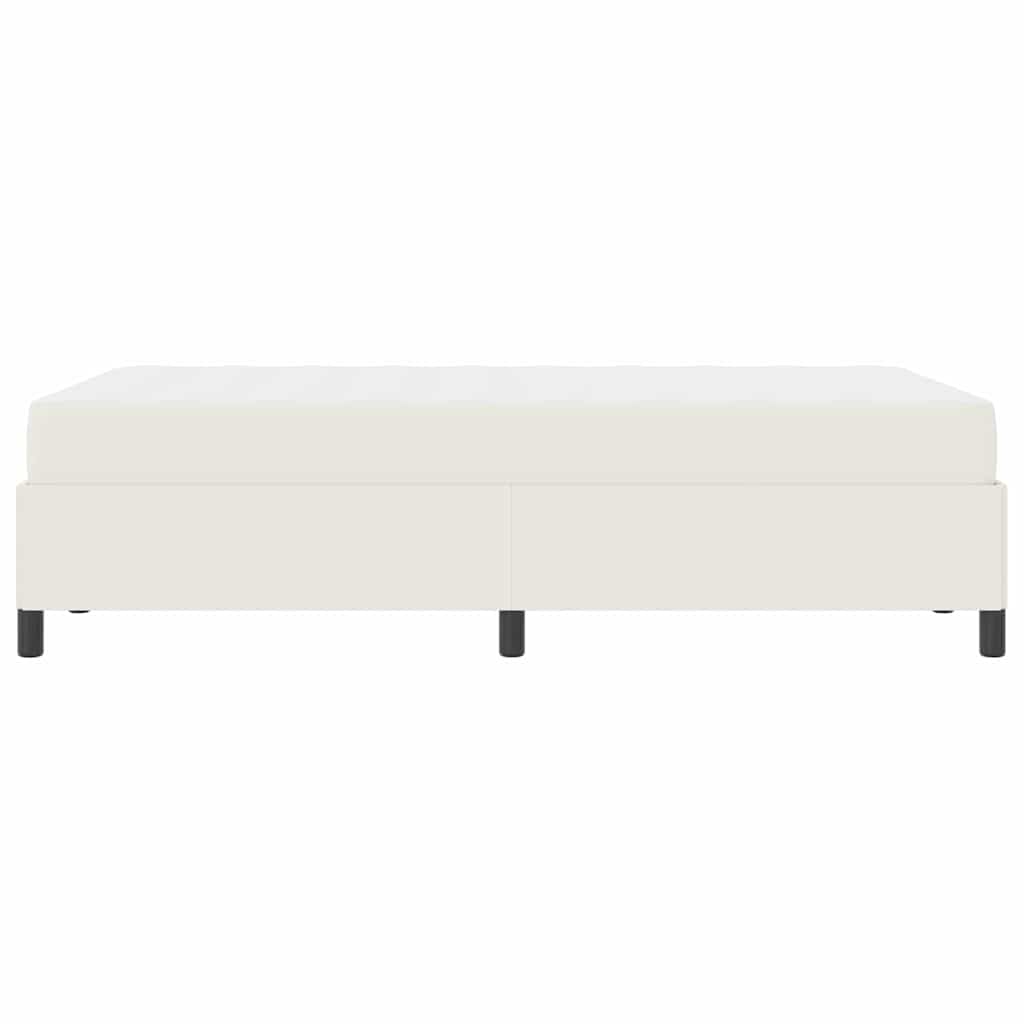 Cadre de lit avec matelas Crème 120 x 190 cm tissu - XIOS