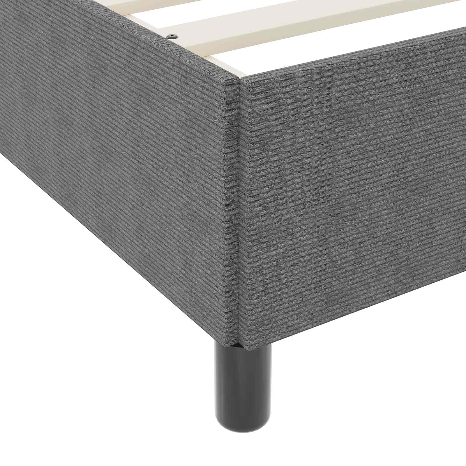 Cadre de lit avec matelas Gris clair 120 x 200 cm tissu - XIOS