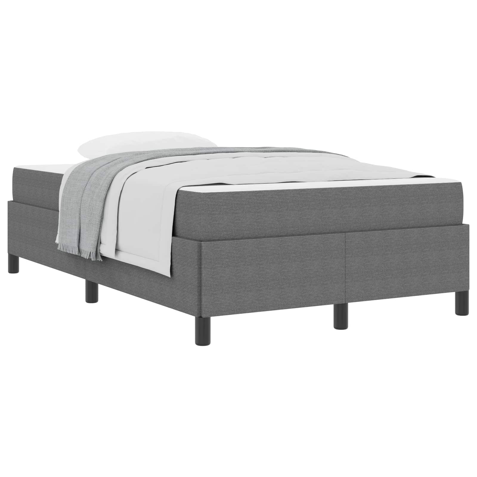 Cadre de lit avec matelas Gris clair 120 x 200 cm tissu - XIOS
