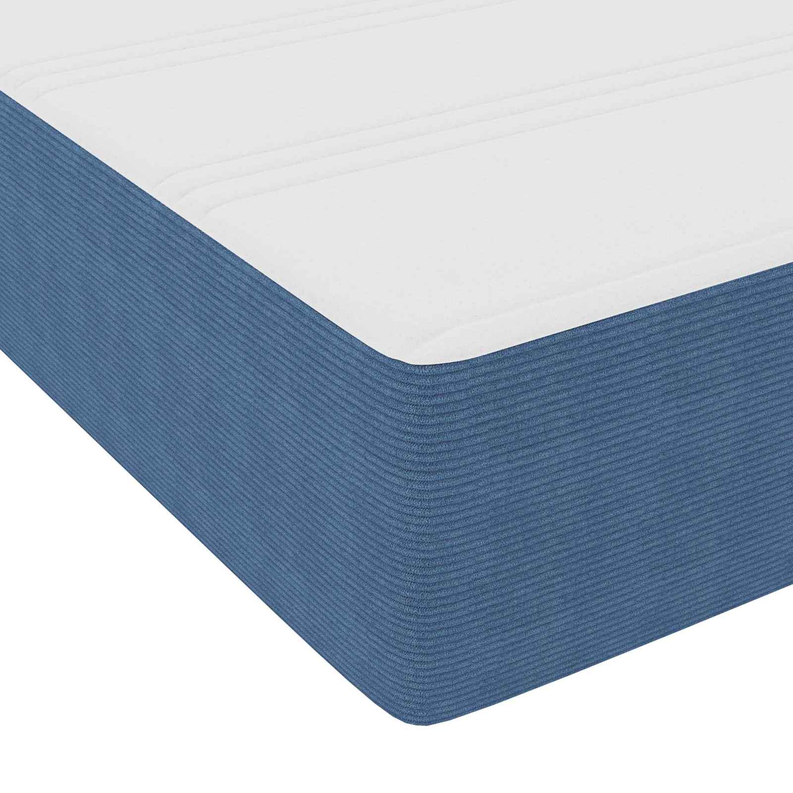 Cadre de lit avec matelas Bleu 120 x 200 cm tissu - XIOS