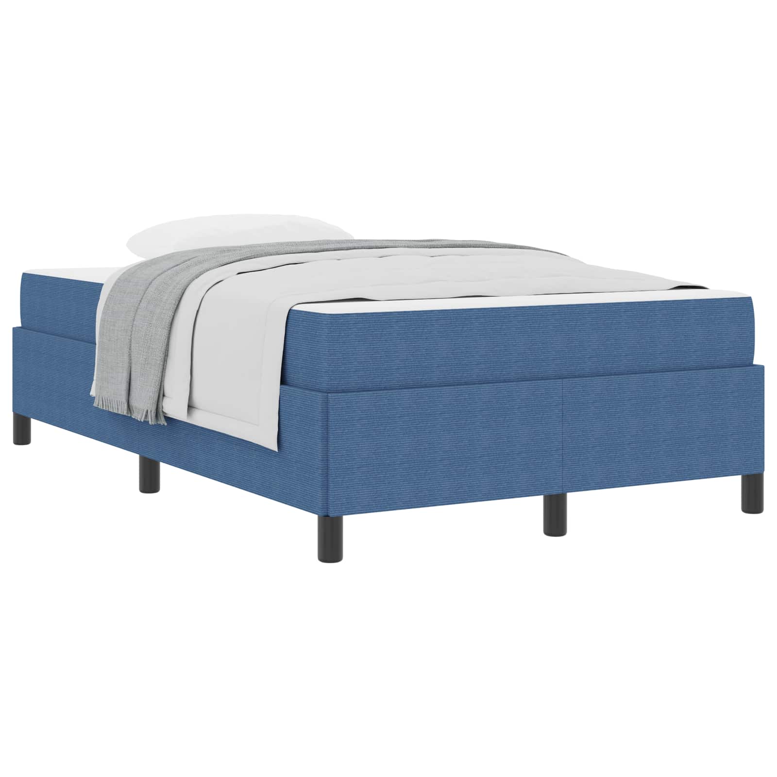 Cadre de lit avec matelas Bleu 120 x 200 cm tissu - XIOS