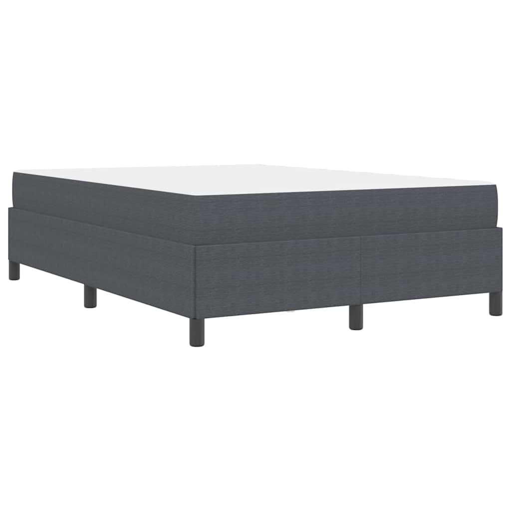 Cadre de lit avec matelas Gris foncé 140 x 200 cm tissu - XIOS