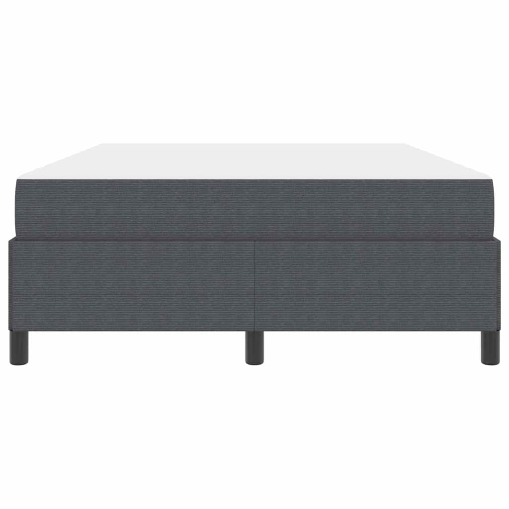 Cadre de lit avec matelas Gris foncé 140 x 200 cm tissu - XIOS