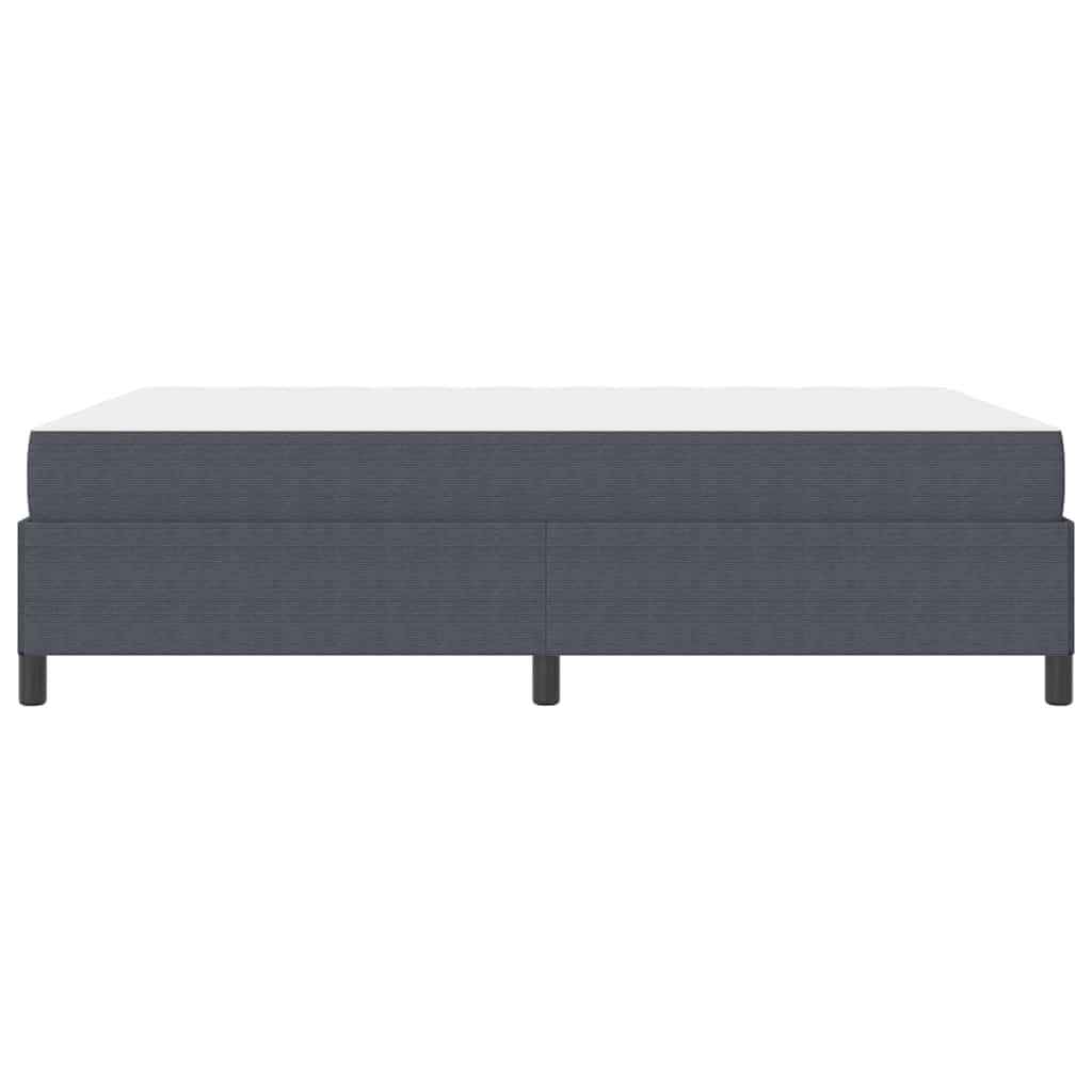 Cadre de lit avec matelas Gris foncé 140 x 200 cm tissu - XIOS