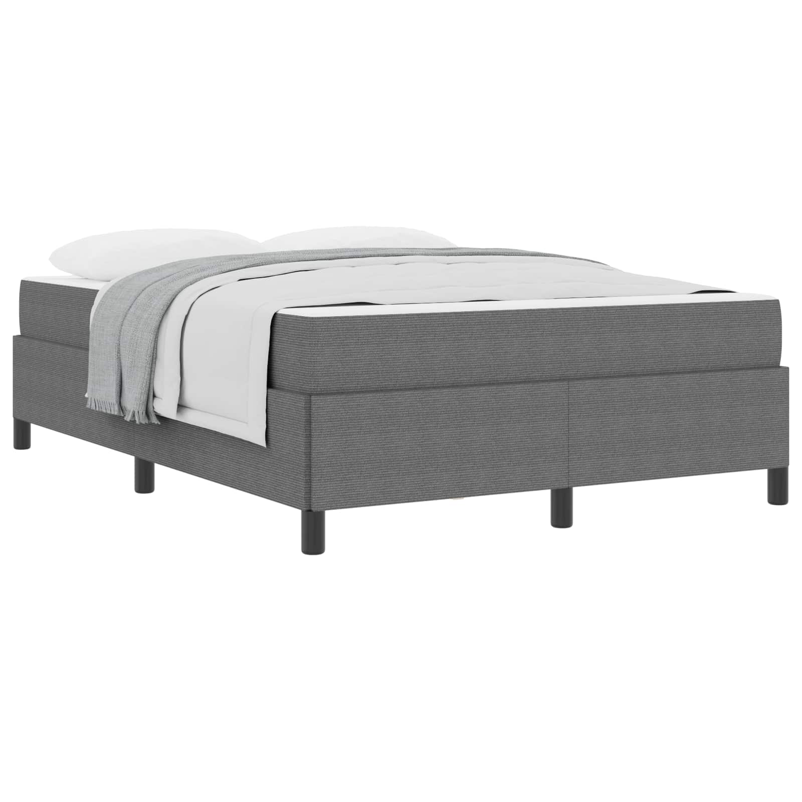 Cadre de lit avec matelas Gris clair 160 x 200 cm tissu - XIOS