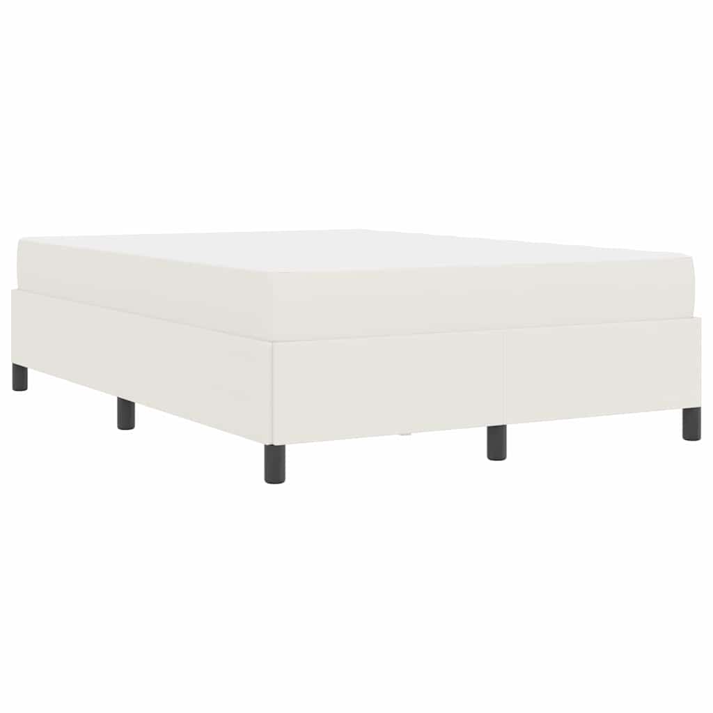Cadre de lit avec matelas Crème 160 x 200 cm tissu - XIOS